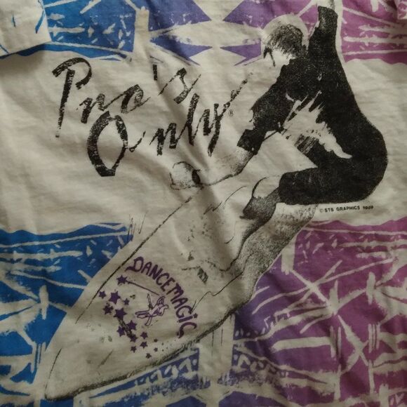 Vintage 80s STS Pro's Only Surf Dance Magic AOP T-Shirt - Picture 3 of 9